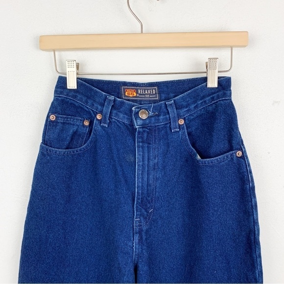 Vintage 90s Route 66 High Waisted Dark Wash Straight Leg Jean Sz 23 - Picture 3 of 8